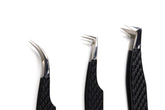 Black Onyx Matte Fiber Tip Tweezers
